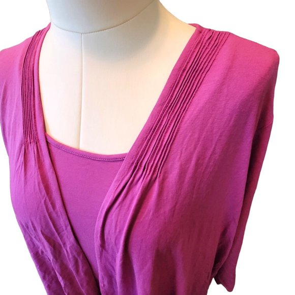 J. Jill Pure Jill Dress and Jacket Set Berry Pink Woman's Plus 3X NWT DH388 - Picture 3 of 16